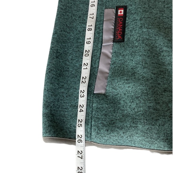 Canada Weather gear zip front sweater /jacket , greenish color size L - Picture 5 of 7